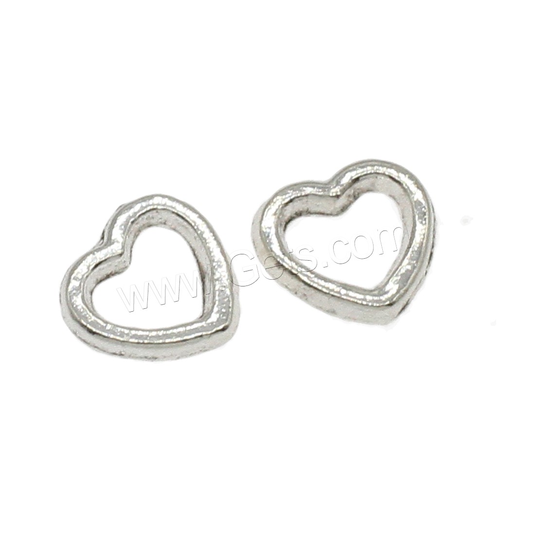 Zinc Alloy Findings, Heart, plated, hollow, more colors for choice, 10.5x10x2.2mm, Approx 1666PCs/KG, Sold By KG