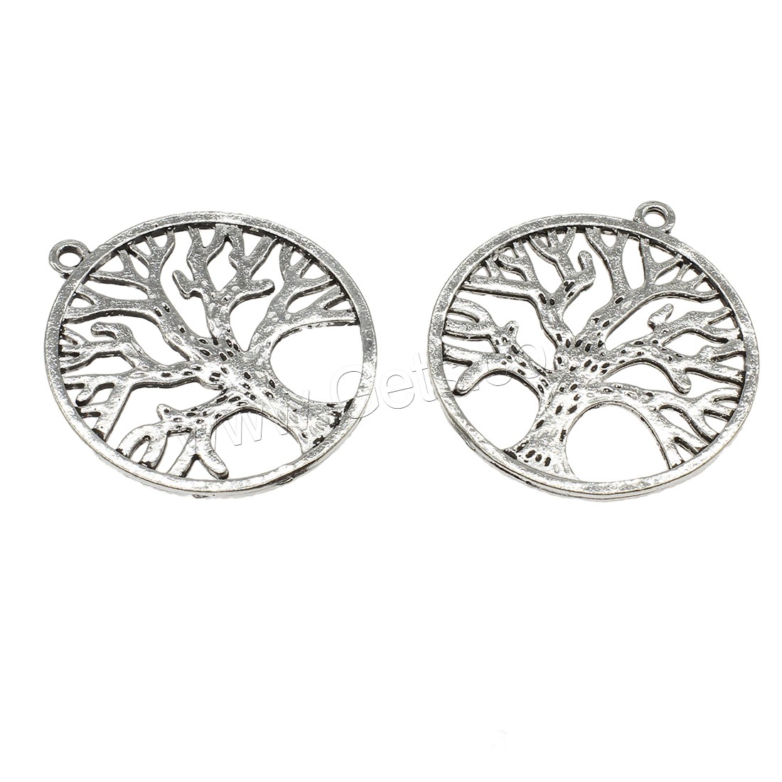 Zinc Alloy Hollow Pendants, Tree, plated, more colors for choice, 39x43x1.5mm, Hole:Approx 2.5mm, Approx 128PCs/KG, Sold By KG