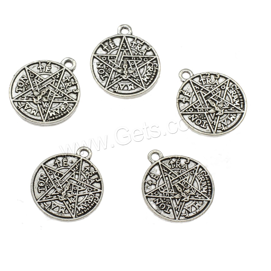 Zinc Alloy Flat Round Pendants, plated, more colors for choice, 20x23.5x2mm, Hole:Approx 2mm, Approx 357PCs/KG, Sold By KG