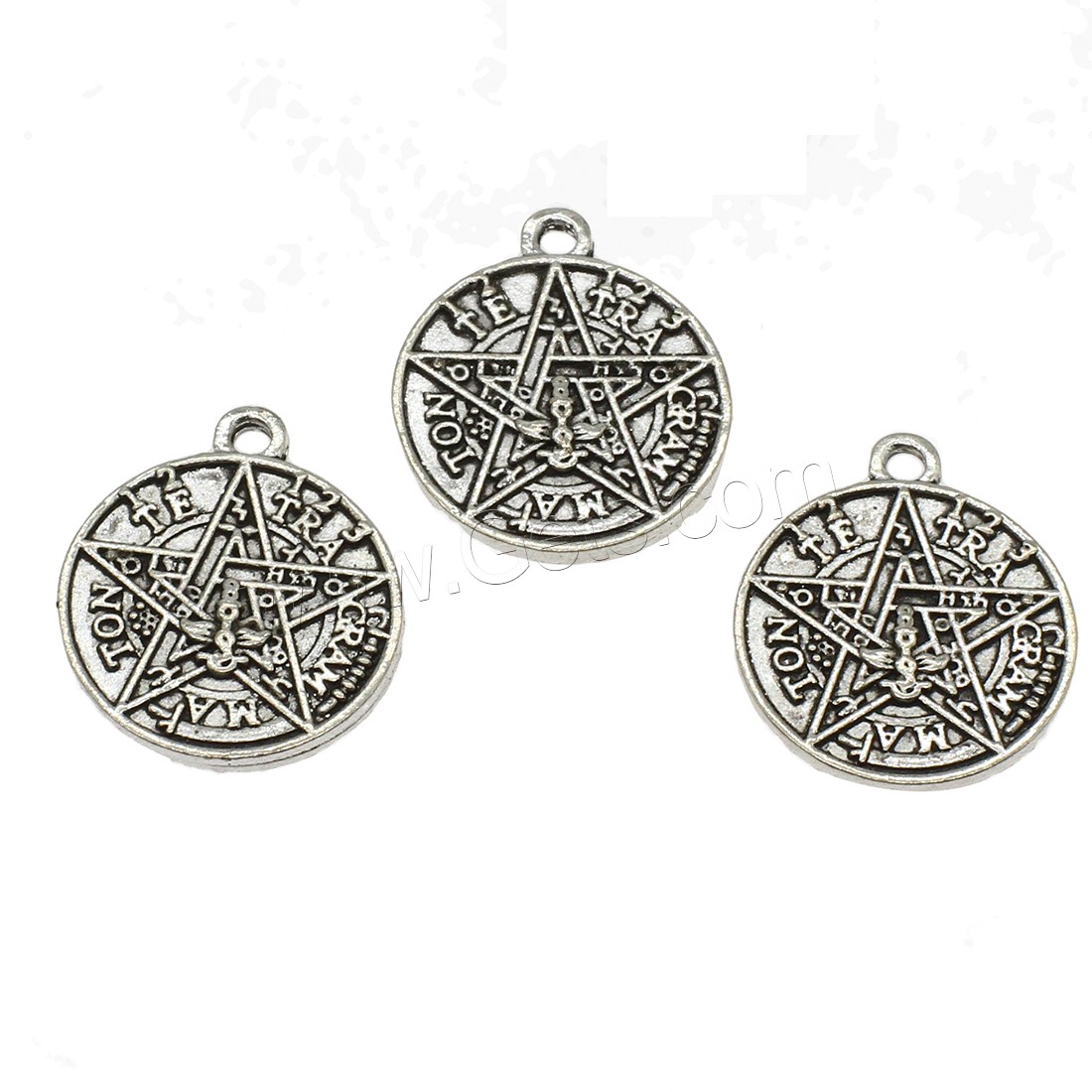Zinc Alloy Flat Round Pendants, plated, more colors for choice, 20x23.5x2mm, Hole:Approx 2mm, Approx 357PCs/KG, Sold By KG