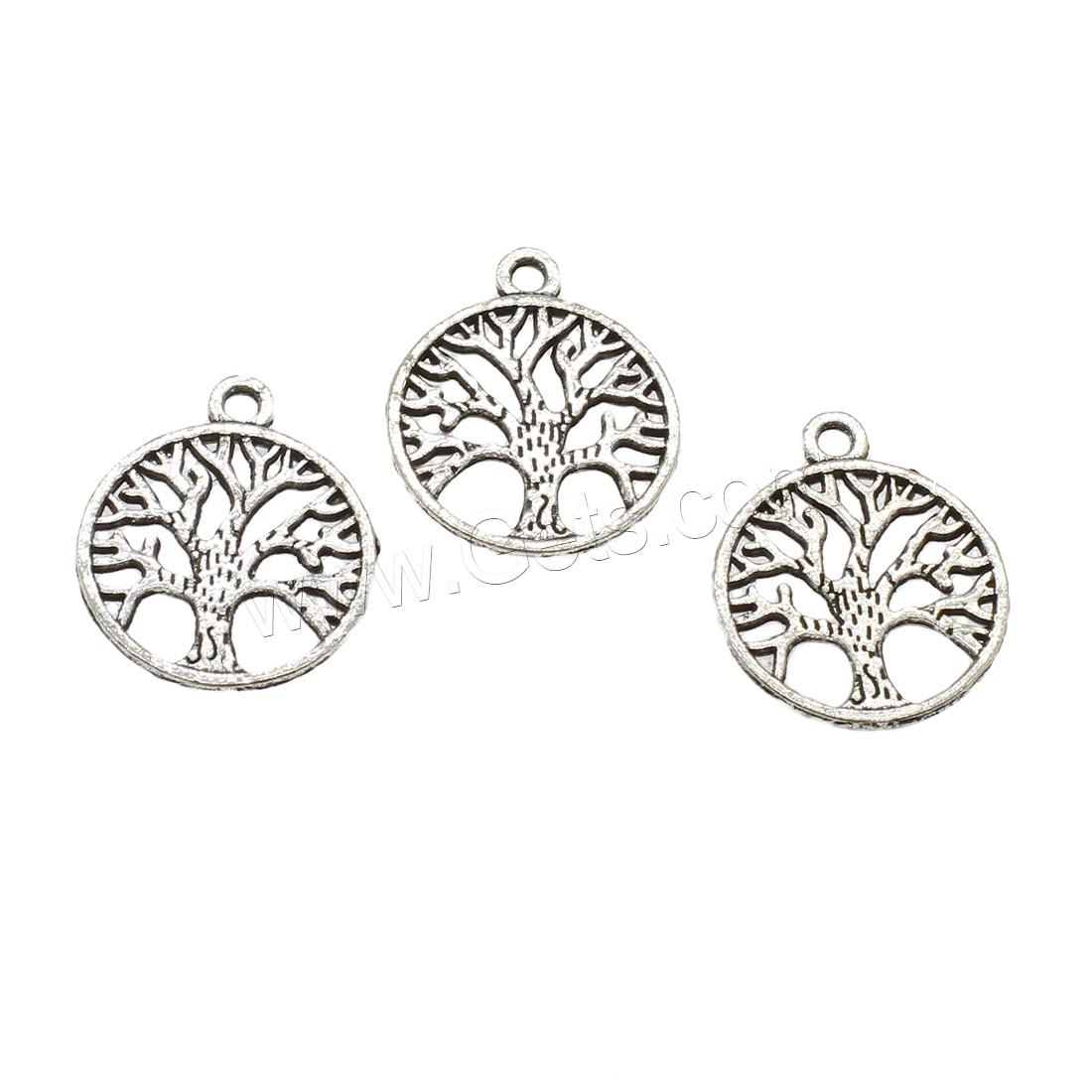 Zinc Alloy Hollow Pendants, Tree, plated, more colors for choice, 17x20x1.2mm, Hole:Approx 1.7mm, Approx 714PCs/KG, Sold By KG