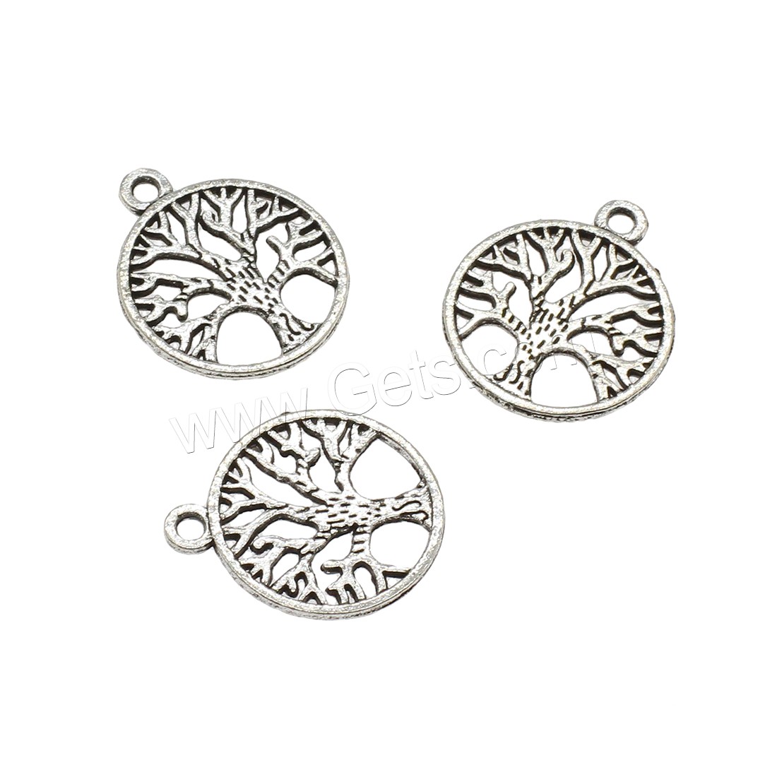 Zinc Alloy Hollow Pendants, Tree, plated, more colors for choice, 17x20x1.2mm, Hole:Approx 1.7mm, Approx 714PCs/KG, Sold By KG