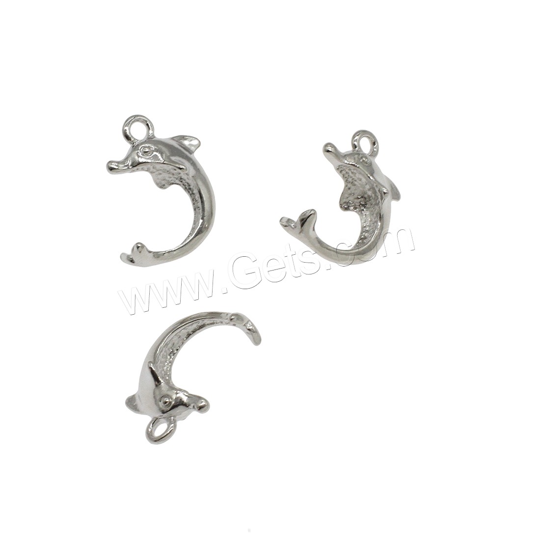 Zinklegierung Tier Anhänger, Dolphin, plattiert, keine, 14.5x21.5x9.6mm, Bohrung:ca. 2.4mm, ca. 384PCs/kg, verkauft von kg