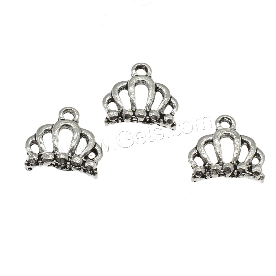Zinc Alloy Crown Pendants, plated, hollow, more colors for choice, 15x14.5x2.5mm, Hole:Approx 2mm, Approx 714PCs/KG, Sold By KG
