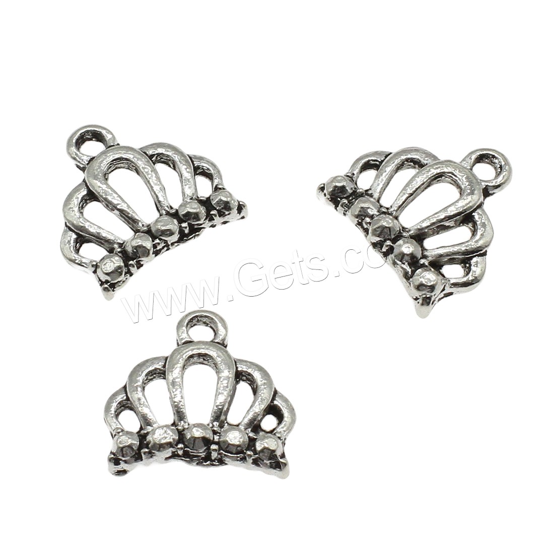 Zinc Alloy Crown Pendants, plated, hollow, more colors for choice, 15x14.5x2.5mm, Hole:Approx 2mm, Approx 714PCs/KG, Sold By KG