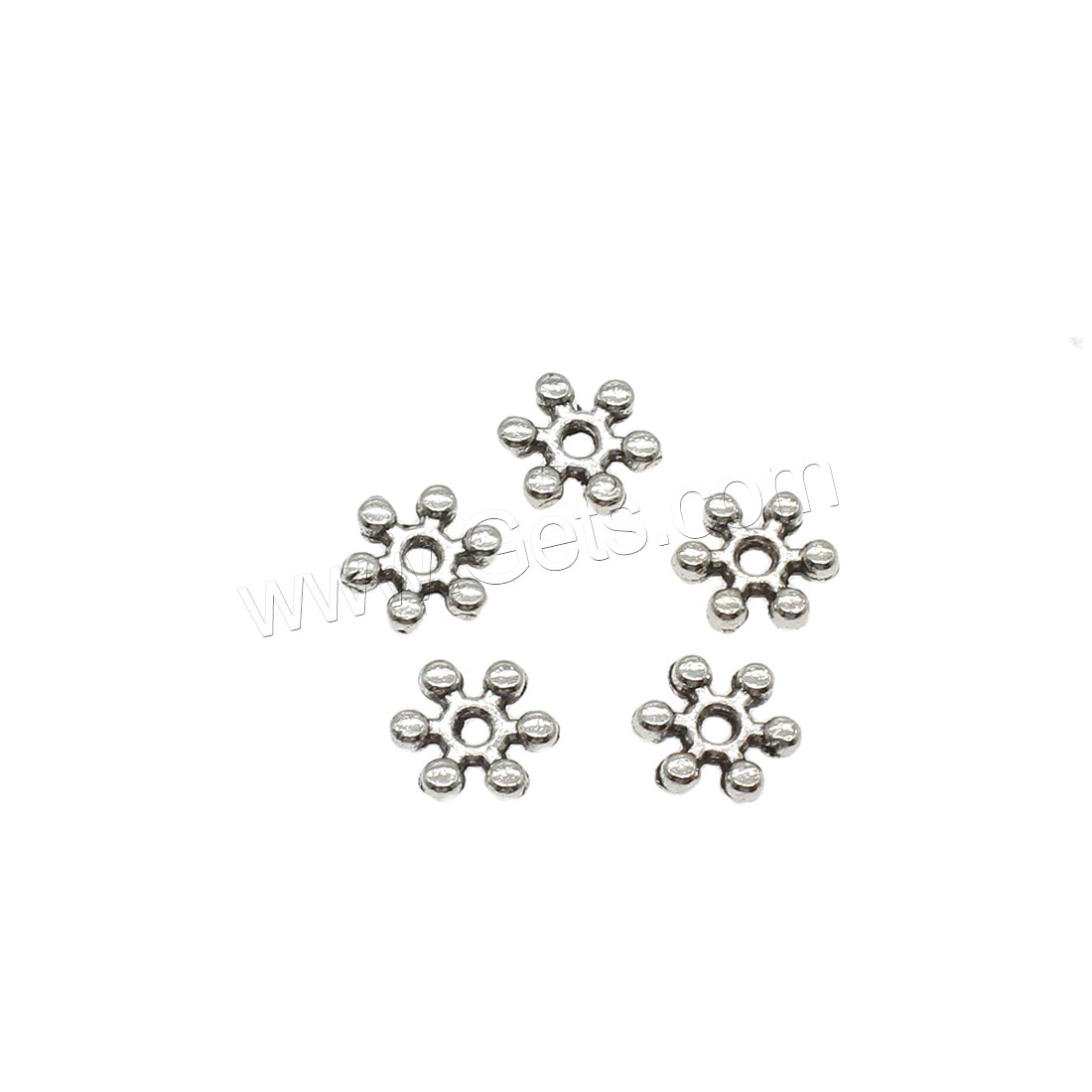 Perles intercalaires en alliage de zinc, Placage, plus de couleurs à choisir, 6.5x1.5mm, Trou:Environ 1.5mm, Environ 5000PC/kg, Vendu par kg