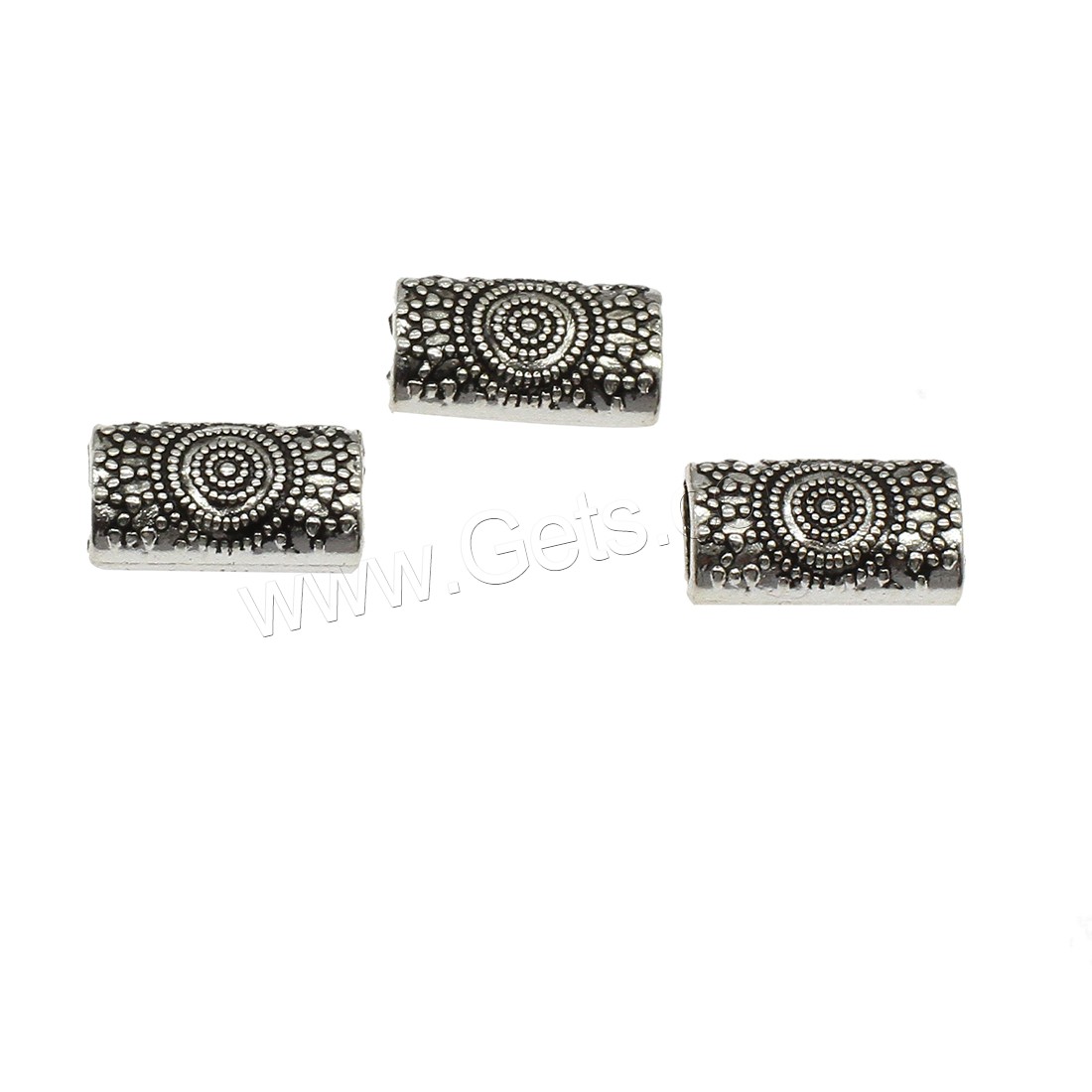 Zinc Alloy Jewelry Beads, Column, plated, more colors for choice, 7.5x14x5.5mm, Hole:Approx 3mm, Approx 769PCs/KG, Sold By KG