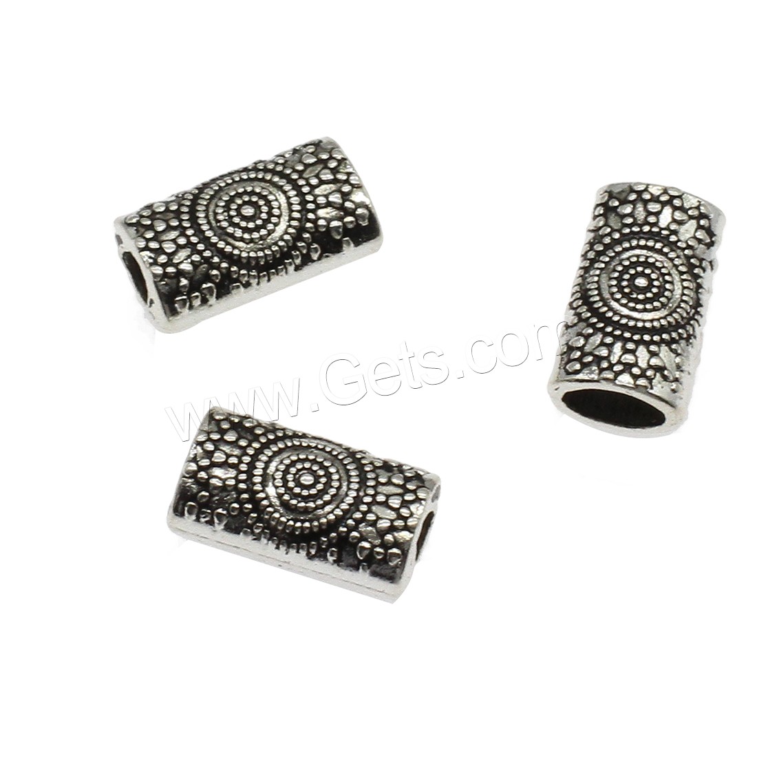 Zinc Alloy Jewelry Beads, Column, plated, more colors for choice, 7.5x14x5.5mm, Hole:Approx 3mm, Approx 769PCs/KG, Sold By KG