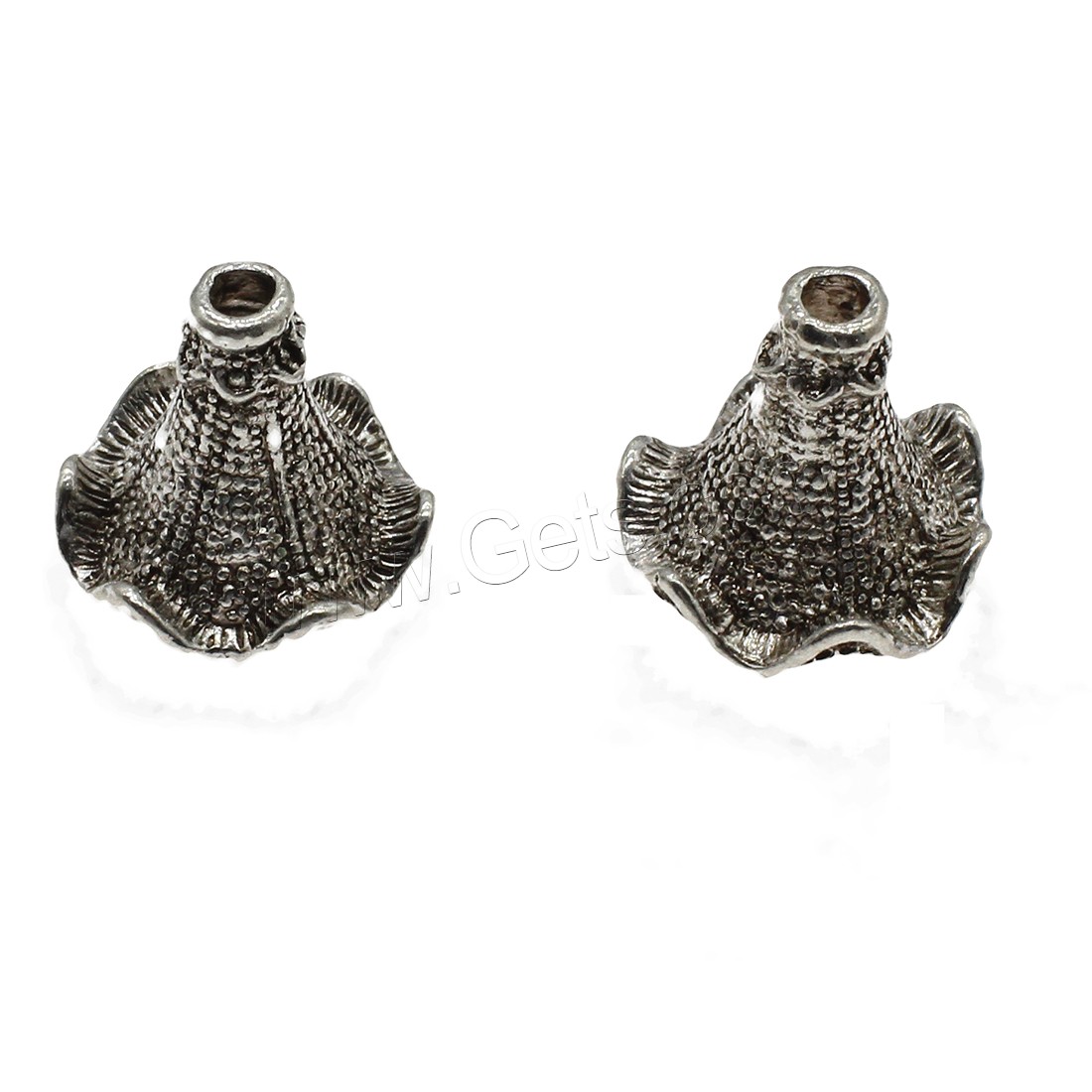 Zinc Alloy Bead Caps, Flower, plated, more colors for choice, 19.5x22mm, Hole:Approx 3mm, Approx 161PCs/KG, Sold By KG