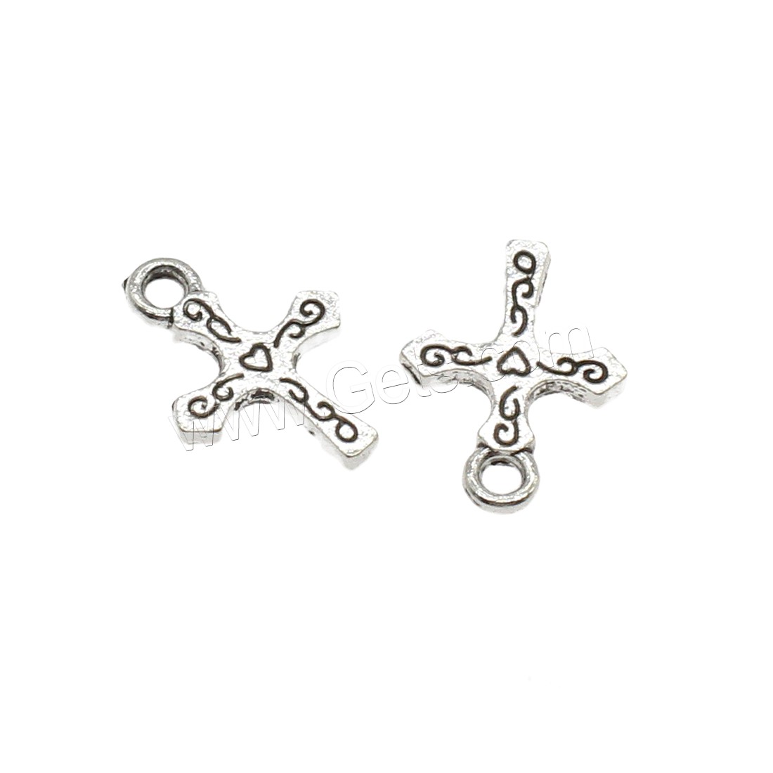 Zinc Alloy Cross Pendants, plated, more colors for choice, 11x15.5x1.5mm, Hole:Approx 1.8mm, Approx 1666PCs/KG, Sold By KG