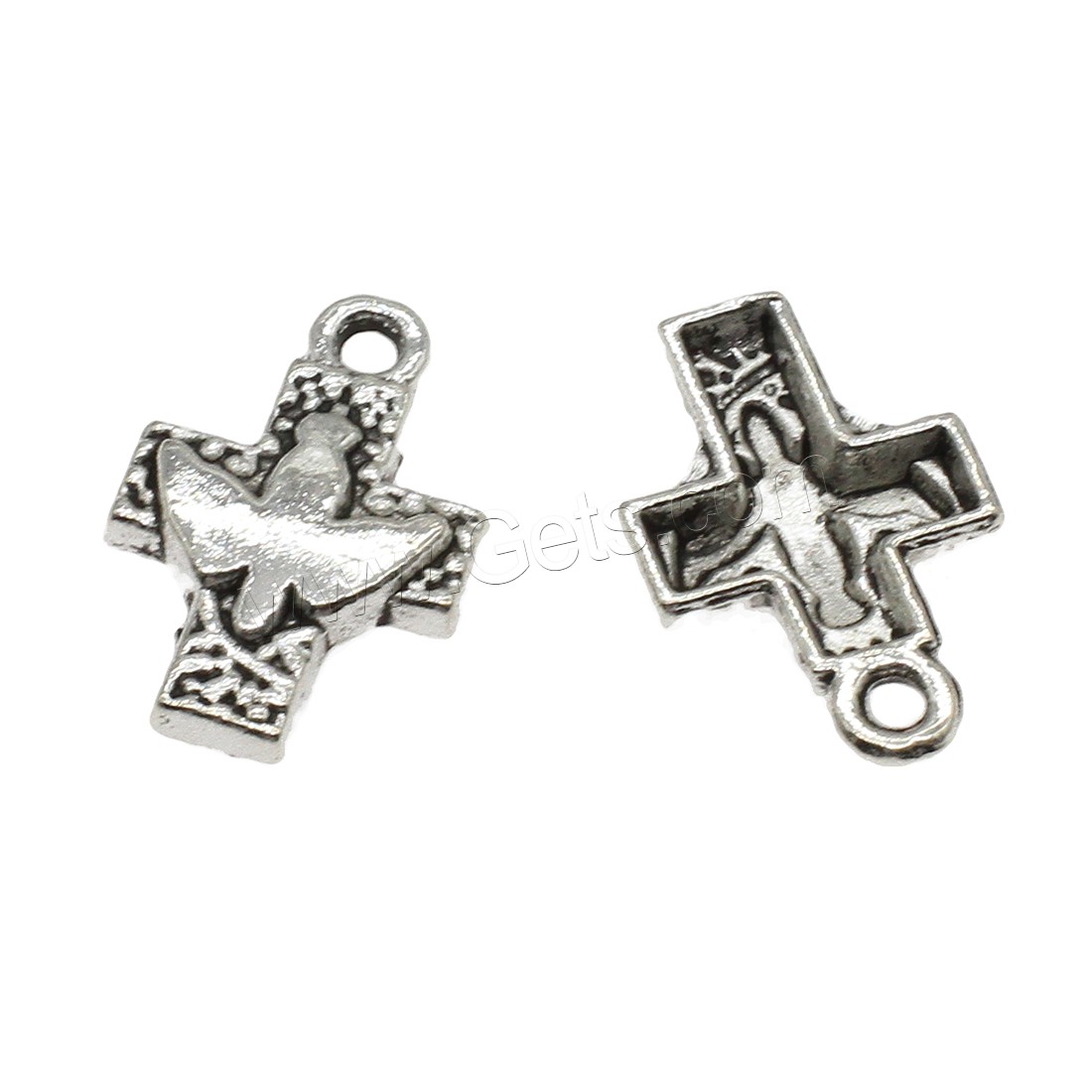 Zinc Alloy Cross Pendants, plated, more colors for choice, 16x24.5x3.5mm, Hole:Approx 2.2mm, Approx 500PCs/KG, Sold By KG
