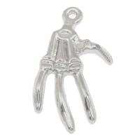 CCB Plastic Pendants, Copper Coated Plastic, Hand, platinum color plated, DIY Approx 2mm, Approx 