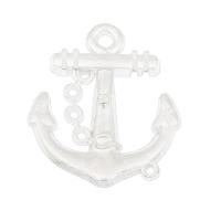 CCB Plastic Pendants, Copper Coated Plastic, Anchor, platinum color plated, DIY Approx 2mm, Approx 