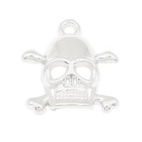 Copper Coated Plastic Pendant, Skull, platinum color plated, DIY Approx 2mm, Approx 