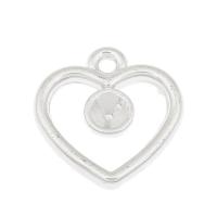 Copper Coated Plastic Pendant Setting, Heart, platinum color plated, DIY Approx 2mm, Approx 