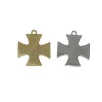 Colgantes de Cruces de acero inoxidable, chapado, más colores para la opción, 17x15x1mm, agujero:aproximado 1.2mm, aproximado 10PCs/Bolsa, Vendido por Bolsa