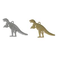 Colgantes de acero inoxidable de animales, Dinosaurio, chapado, más colores para la opción, 29x14x1mm, agujero:aproximado 1.3mm, aproximado 10PCs/Bolsa, Vendido por Bolsa