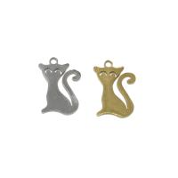 Stainless Steel Animal Pendants, Cat, plated Approx 1.3mm, Approx 