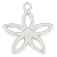 Copper Coated Plastic Pendant, Flower, platinum color plated Approx 2mm, Approx 