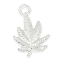 CCB Plastic Pendants, Copper Coated Plastic, Maple Leaf, platinum color plated Approx 2mm, Approx 
