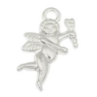 CCB Plastic Pendants, Copper Coated Plastic, Angel, platinum color plated, 23.5*14mm Approx 2mm, Approx 