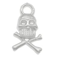 CCB Plastic Pendants, Copper Coated Plastic, Skull, platinum color plated Approx 3mm, Approx 
