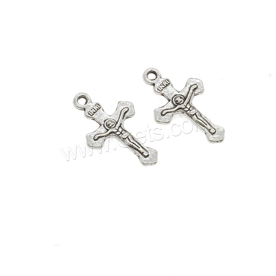 Zinc Alloy Cross Pendants, Crucifix Cross, plated, more colors for choice, 11x19x2mm, Hole:Approx 1.2mm, Approx 2000PCs/KG, Sold By KG