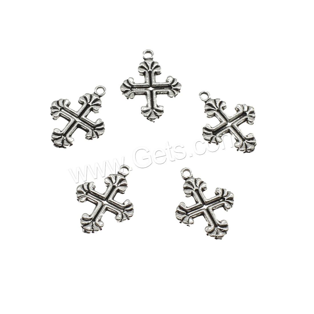 Zinc Alloy Cross Pendants, plated, more colors for choice, 15x20x2mm, Hole:Approx 1.5mm, Approx 714PCs/KG, Sold By KG