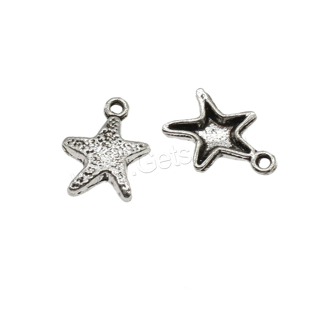 Zinc Alloy Jewelry Pendants, Starfish, plated, more colors for choice, 12x15.5x2.5mm, Hole:Approx 1.4mm, Approx 1428PCs/KG, Sold By KG