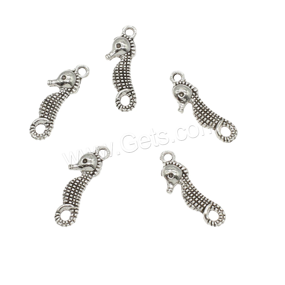 Zinklegierung Tier Anhänger, Seepferd, plattiert, keine, 7x21x2mm, Bohrung:ca. 1.6mm, ca. 2000PCs/kg, verkauft von kg