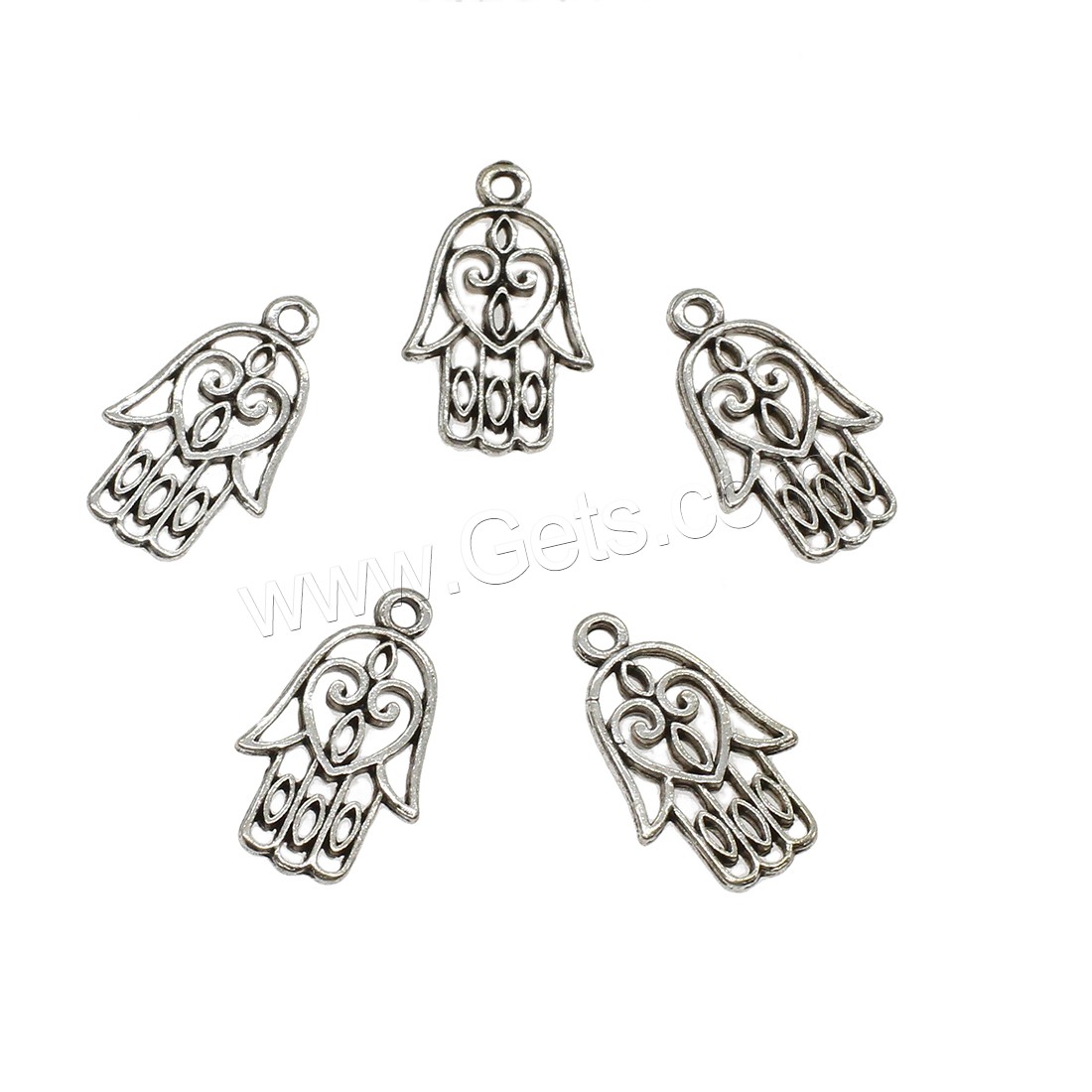 Zinc Alloy Hamsa Pendants, plated, hollow, more colors for choice, 12.5x21x1.5mm, Hole:Approx 1.5mm, Approx 1111PCs/KG, Sold By KG