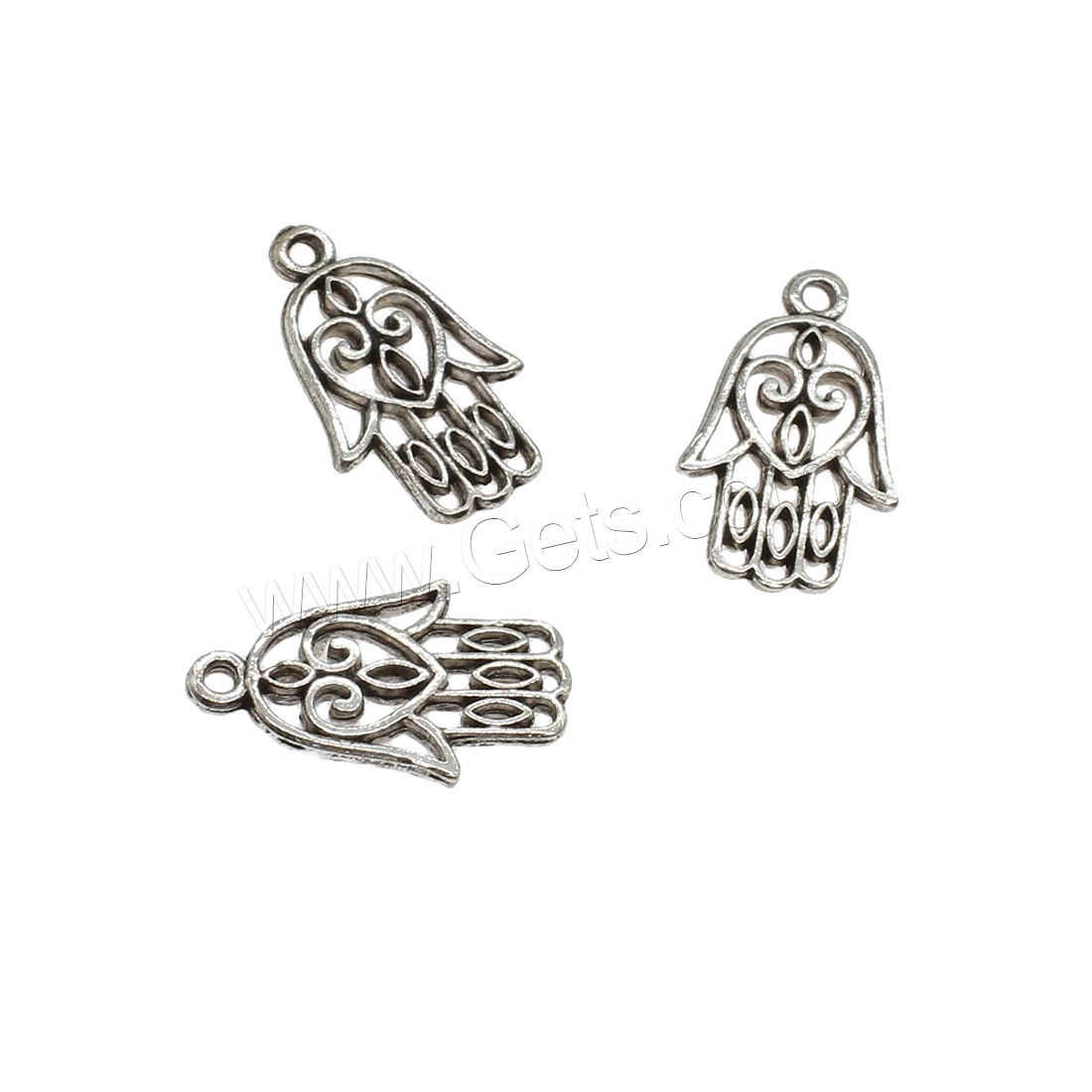 Zinc Alloy Hamsa Pendants, plated, hollow, more colors for choice, 12.5x21x1.5mm, Hole:Approx 1.5mm, Approx 1111PCs/KG, Sold By KG
