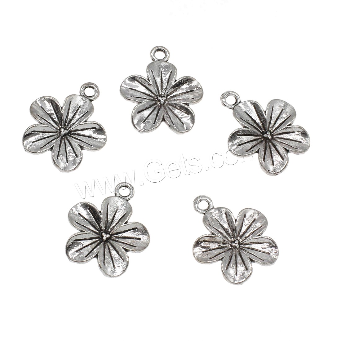 Zinc Alloy Flower Pendants, plated, more colors for choice, 18x22x2mm, Hole:Approx 2mm, Approx 416PCs/KG, Sold By KG