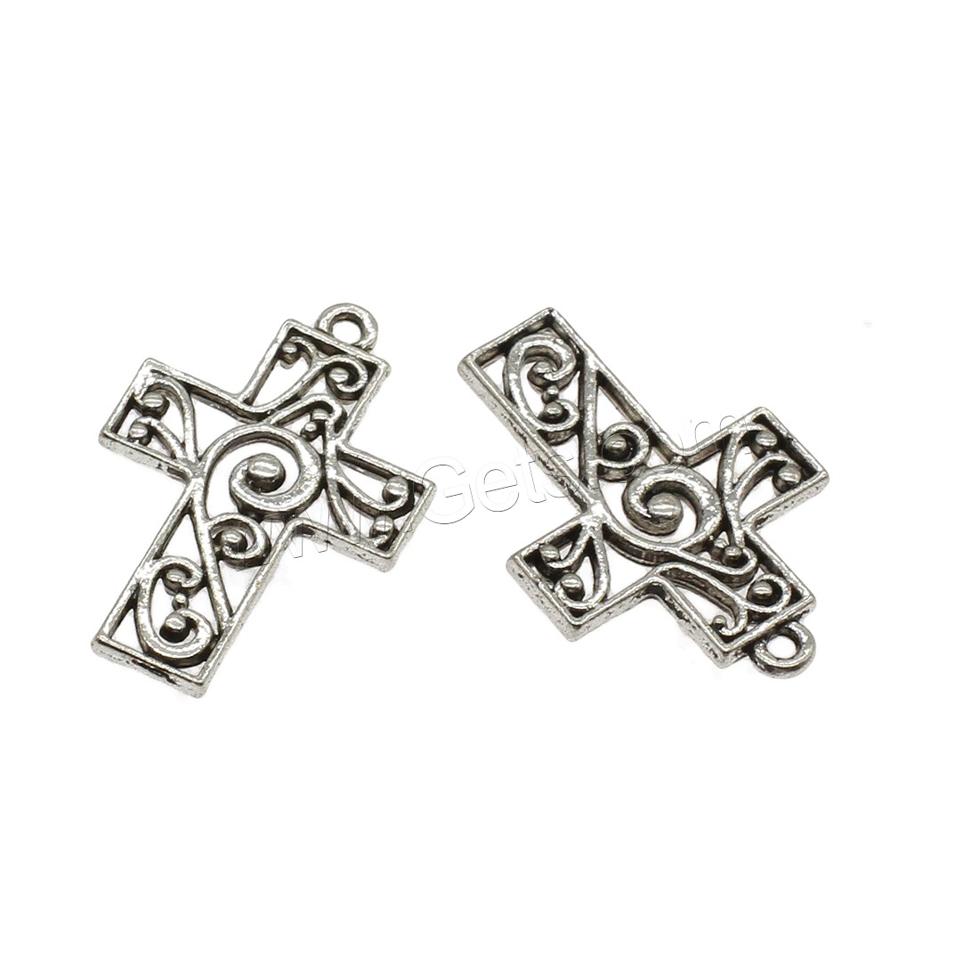 Zinc Alloy Cross Pendants, plated, hollow, more colors for choice, 19.5x29x2mm, Hole:Approx 1.5mm, Approx 500PCs/KG, Sold By KG