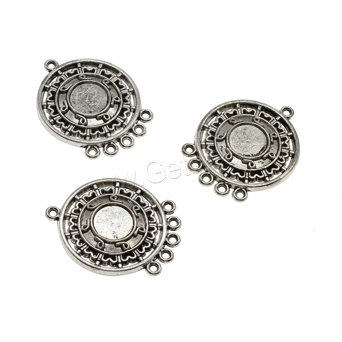 Zinc Alloy Charm Connector, plated, 1/5 loop, more colors for choice, 30.5x38x3mm, Hole:Approx 1.7mm, Approx 166PCs/KG, Sold By KG