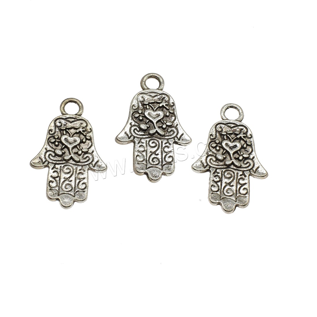 Zinc Alloy Hamsa Pendants, plated, more colors for choice, 23.5x39x2.5mm, Hole:Approx 4mm, Approx 175PCs/KG, Sold By KG