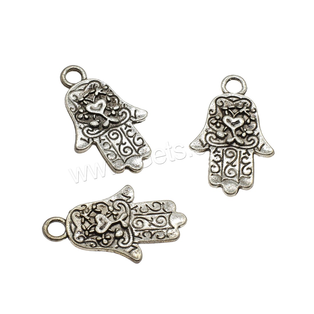 Zinc Alloy Hamsa Pendants, plated, more colors for choice, 23.5x39x2.5mm, Hole:Approx 4mm, Approx 175PCs/KG, Sold By KG
