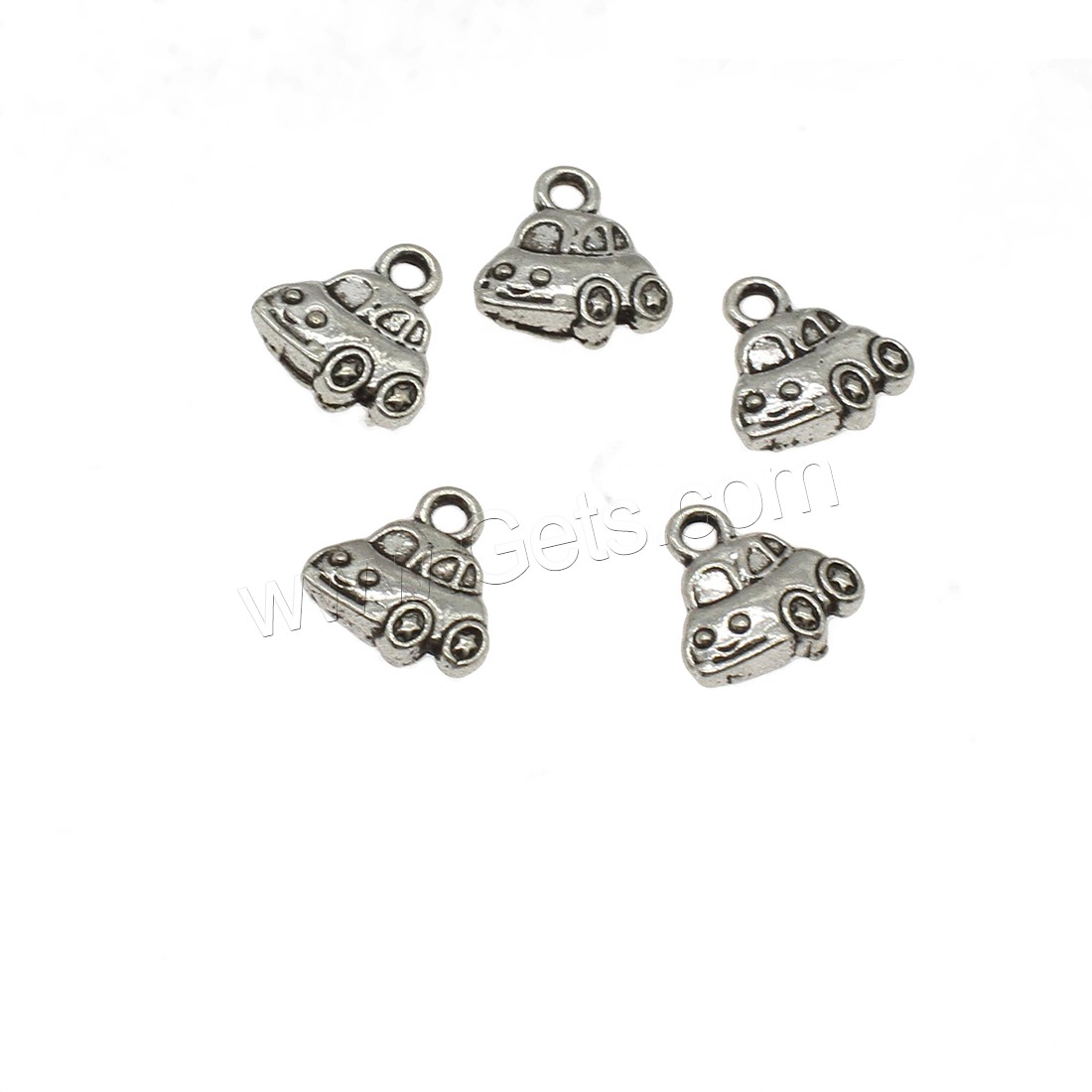 Vehicle Shaped Zinc Alloy Pendants, Car, plated, more colors for choice, 11.5x12x2.5mm, Hole:Approx 1.8mm, Approx 1111PCs/KG, Sold By KG