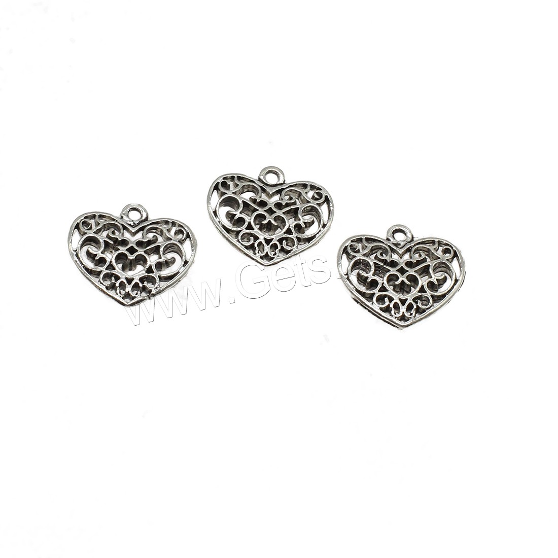 Zinc Alloy Heart Pendants, plated, hollow, more colors for choice, 18x16.5x3.5mm, Hole:Approx 1.5mm, Approx 500PCs/KG, Sold By KG