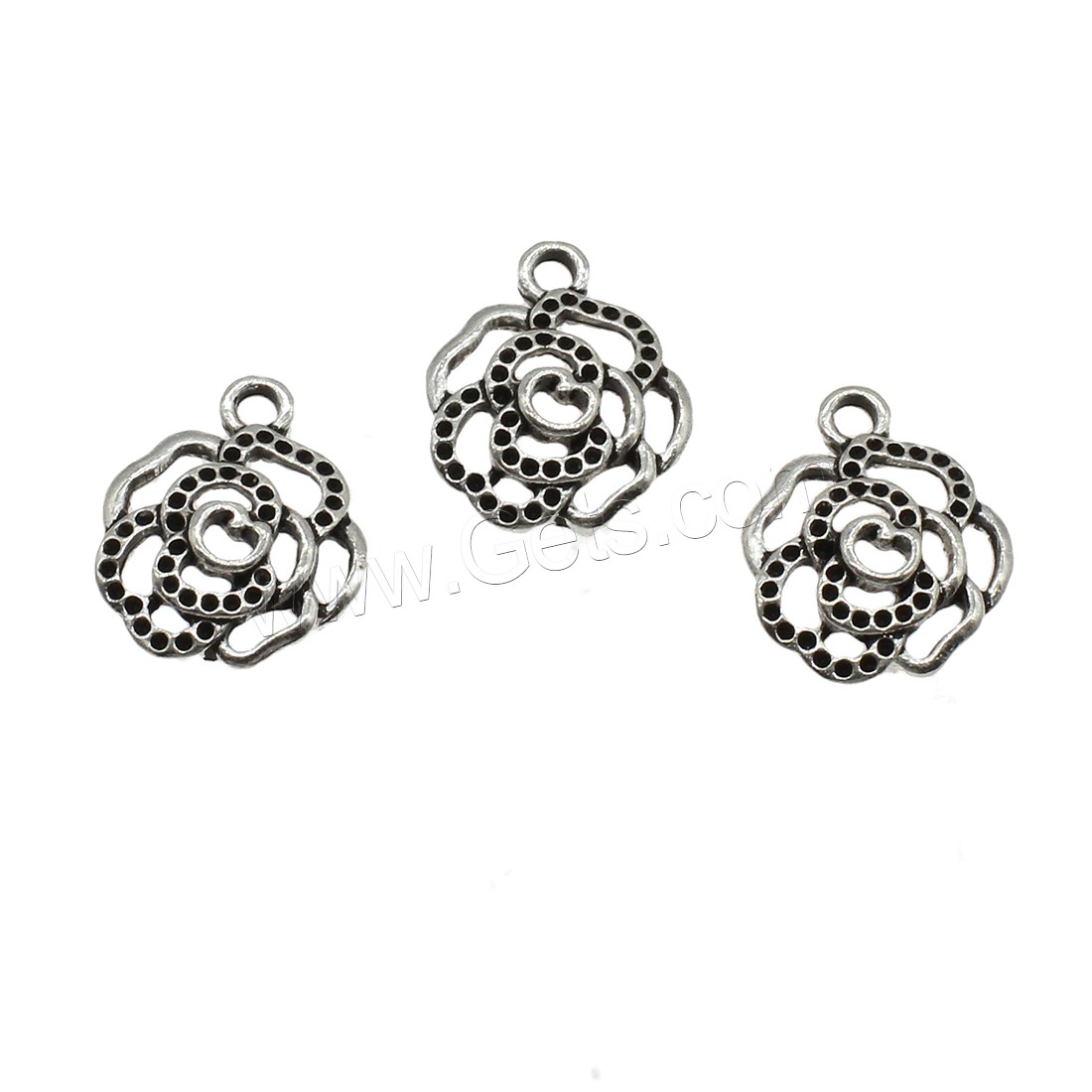 Zinc Alloy Flower Pendants, plated, hollow, more colors for choice, 15x18x3.5mm, Hole:Approx 2mm, Approx 769PCs/KG, Sold By KG