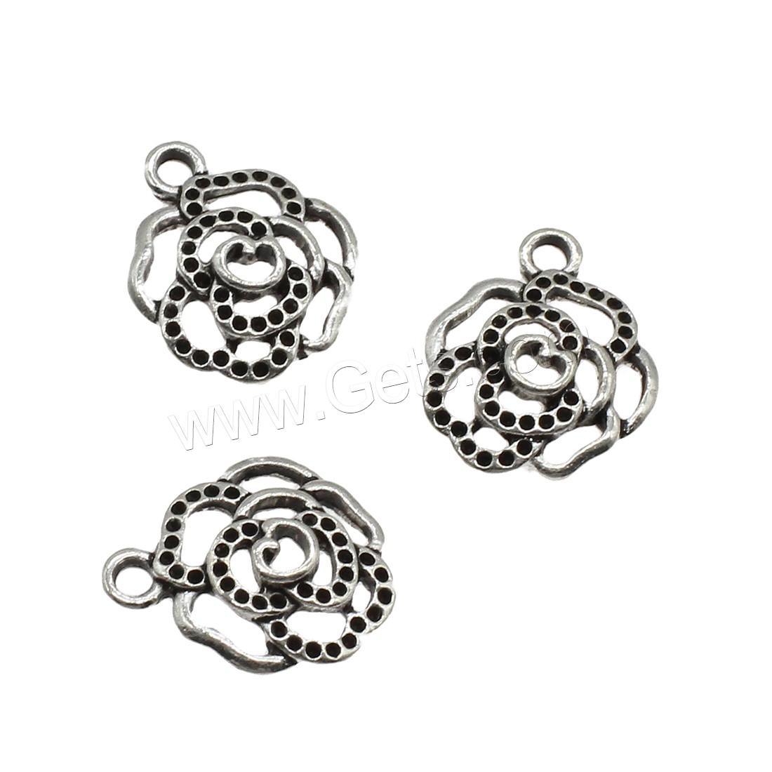 Zinc Alloy Flower Pendants, plated, hollow, more colors for choice, 15x18x3.5mm, Hole:Approx 2mm, Approx 769PCs/KG, Sold By KG