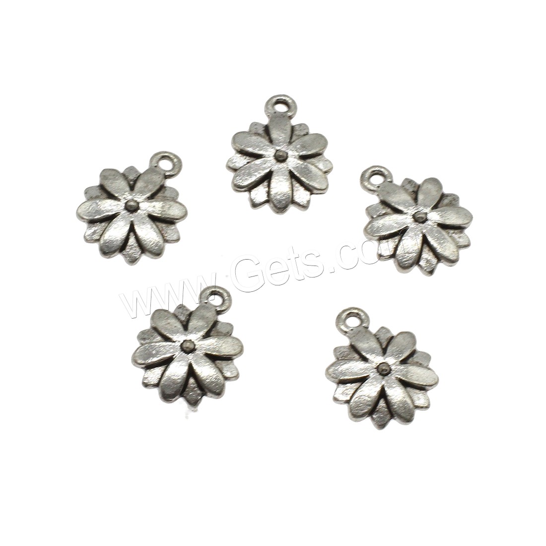Zinc Alloy Flower Pendants, plated, more colors for choice, 12.5x16x3mm, Hole:Approx 1.6mm, Approx 833PCs/KG, Sold By KG