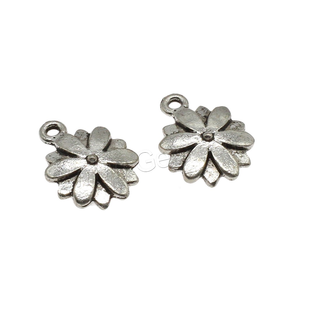 Zinc Alloy Flower Pendants, plated, more colors for choice, 12.5x16x3mm, Hole:Approx 1.6mm, Approx 833PCs/KG, Sold By KG