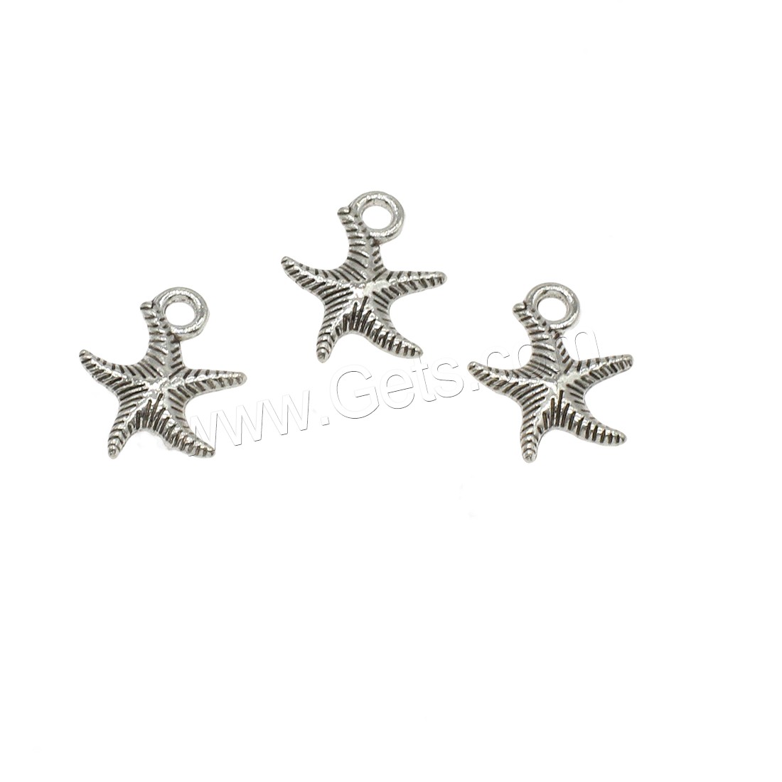Zinc Alloy Jewelry Pendants, Starfish, plated, more colors for choice, 13.5x16.5x3mm, Hole:Approx 2mm, Approx 1111PCs/KG, Sold By KG