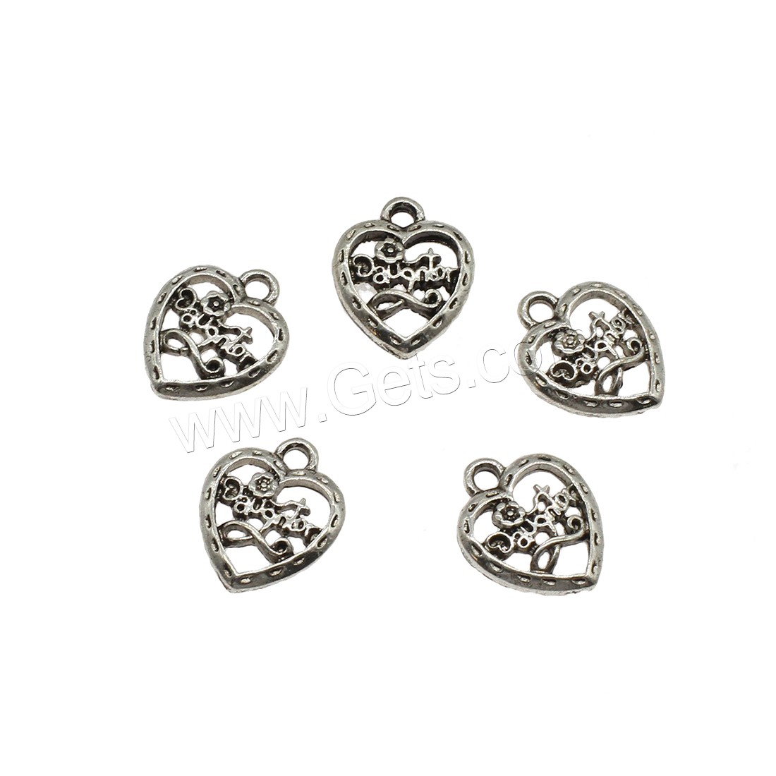 Zinc Alloy Heart Pendants, plated, hollow, more colors for choice, 13.5x16.5x2.5mm, Hole:Approx 2mm, Approx 769PCs/KG, Sold By KG
