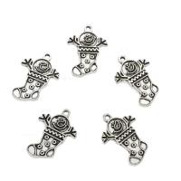 Zinc Alloy Christmas Pendants, Christmas Sock, plated Approx 2mm, Approx 