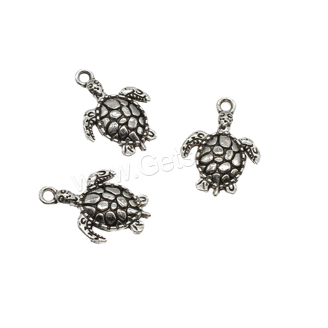 Zinc Alloy Animal Pendants, Turtle, plated, more colors for choice, 15.5x21.5x2mm, Hole:Approx 1.9mm, Approx 1000PCs/KG, Sold By KG