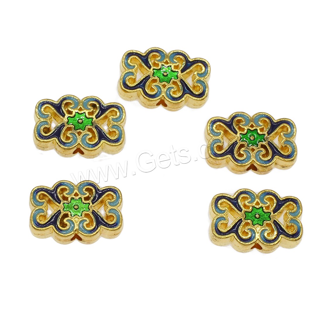 Enamel Zinc Alloy Beads, plated, more colors for choice, 12x17.5x5mm, Hole:Approx 2.3mm, Sold By PC