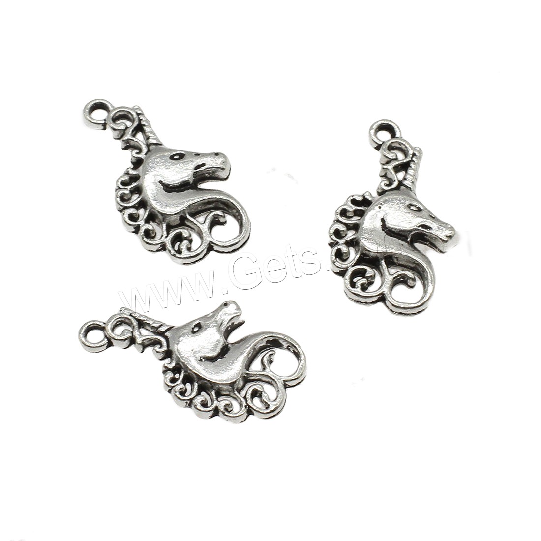 Zinc Alloy Animal Pendants, Unicorn, plated, more colors for choice, 15x26x2mm, Hole:Approx 1.5mm, Approx 555PCs/KG, Sold By KG