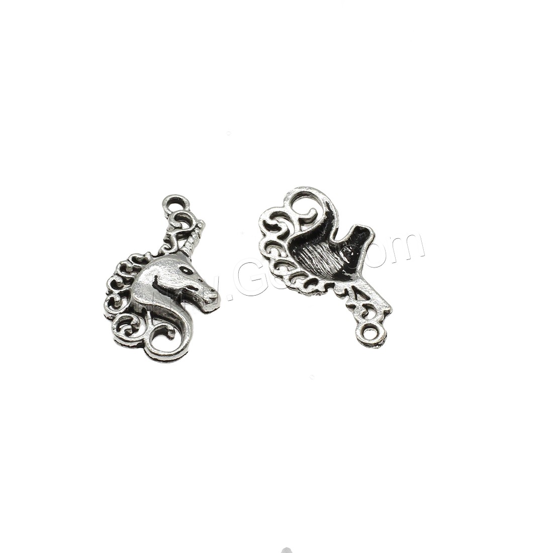 Zinc Alloy Animal Pendants, Unicorn, plated, more colors for choice, 15x26x2mm, Hole:Approx 1.5mm, Approx 555PCs/KG, Sold By KG